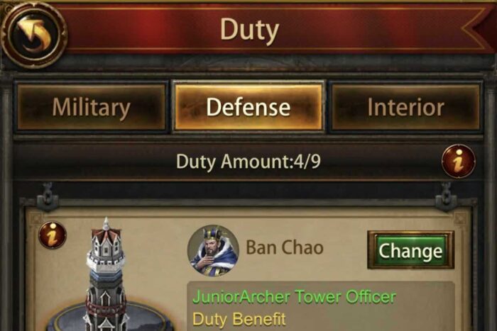 Duty Officer – Required General Level, Star, etc | Evony: The King's Return GUIDE WIKI