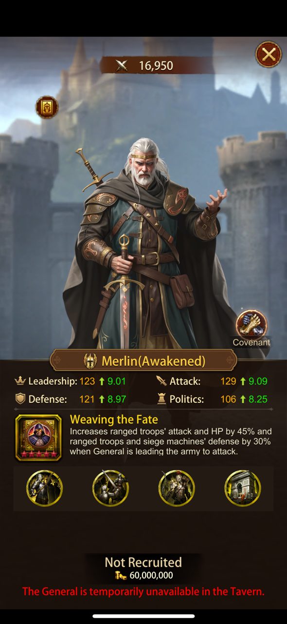 Merlin Evony general portrait
