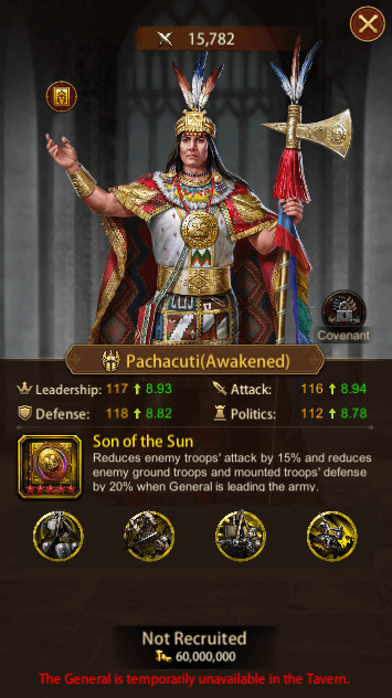 Pachacuti Evony general portrait