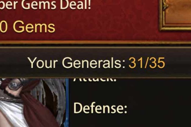 How to increase the Max Number of Generals you can hold